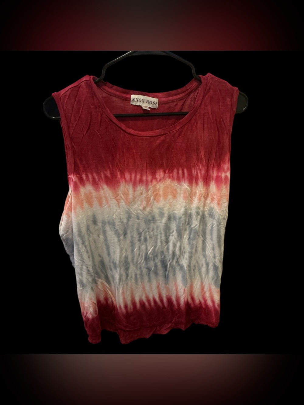 Knox Rose Striped Tye Dye Tank Top Size XXL Pre Owned